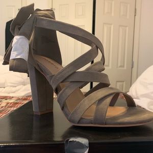 Torrid heels with lace up ties, size 8